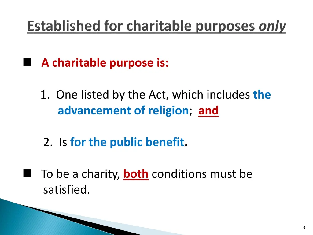 a charitable purpose is