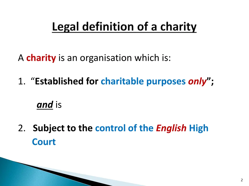 a charity is an organisation which is