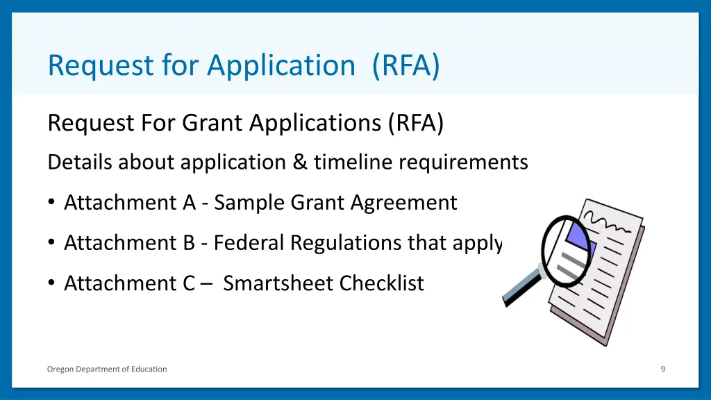 request for application rfa