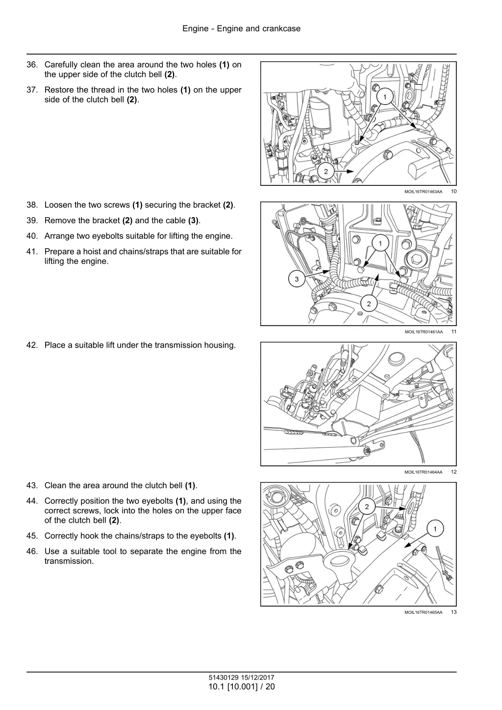 engine engine and crankcase 17