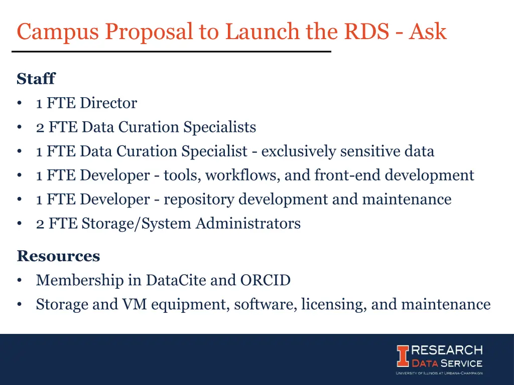 campus proposal to launch the rds ask 1