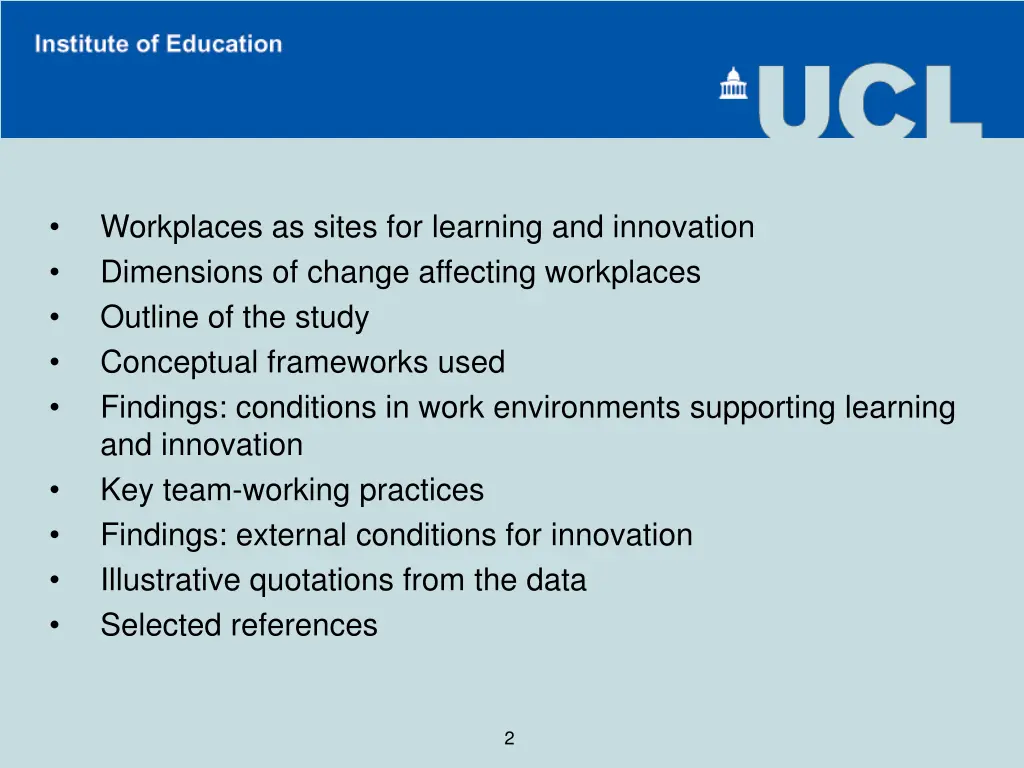 workplaces as sites for learning and innovation