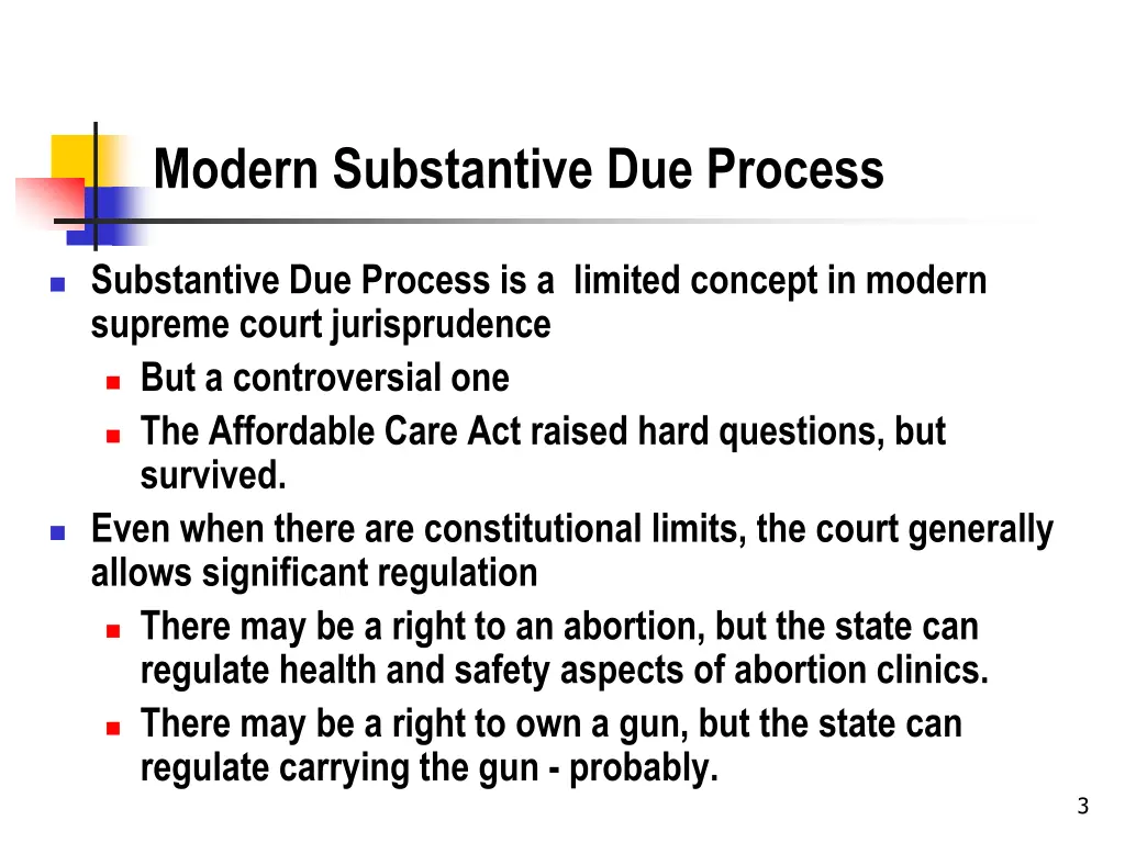 modern substantive due process