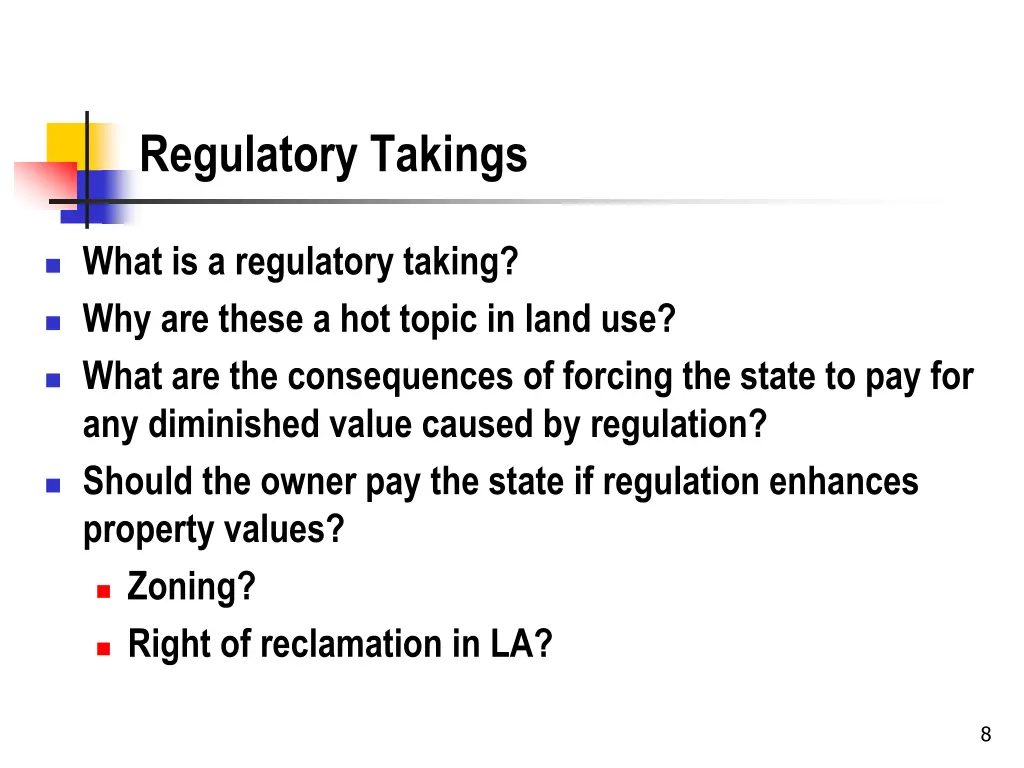 regulatory takings