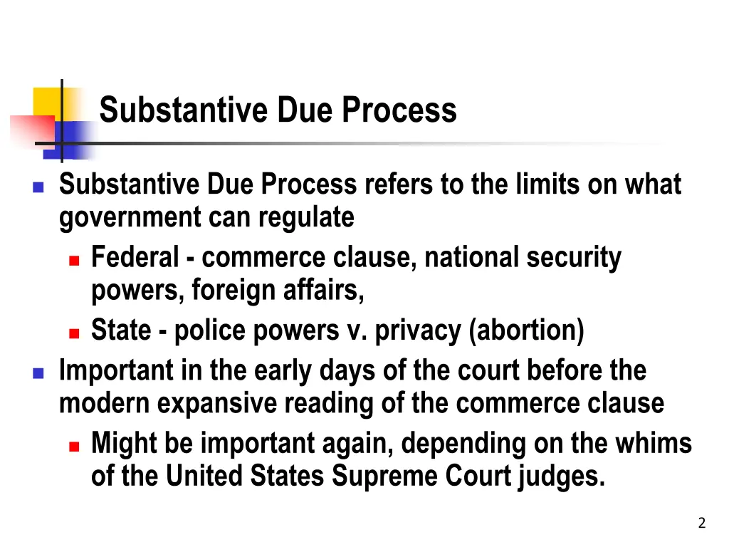 substantive due process