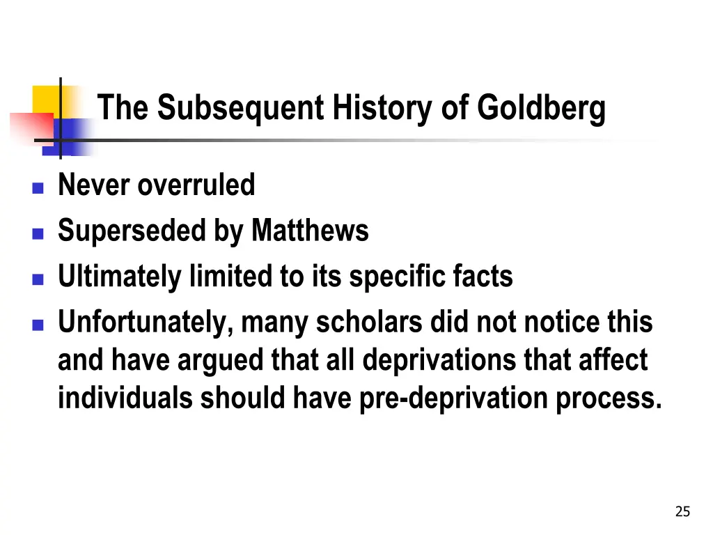 the subsequent history of goldberg