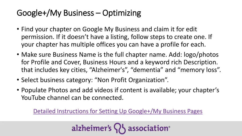 google my business google my business optimizing