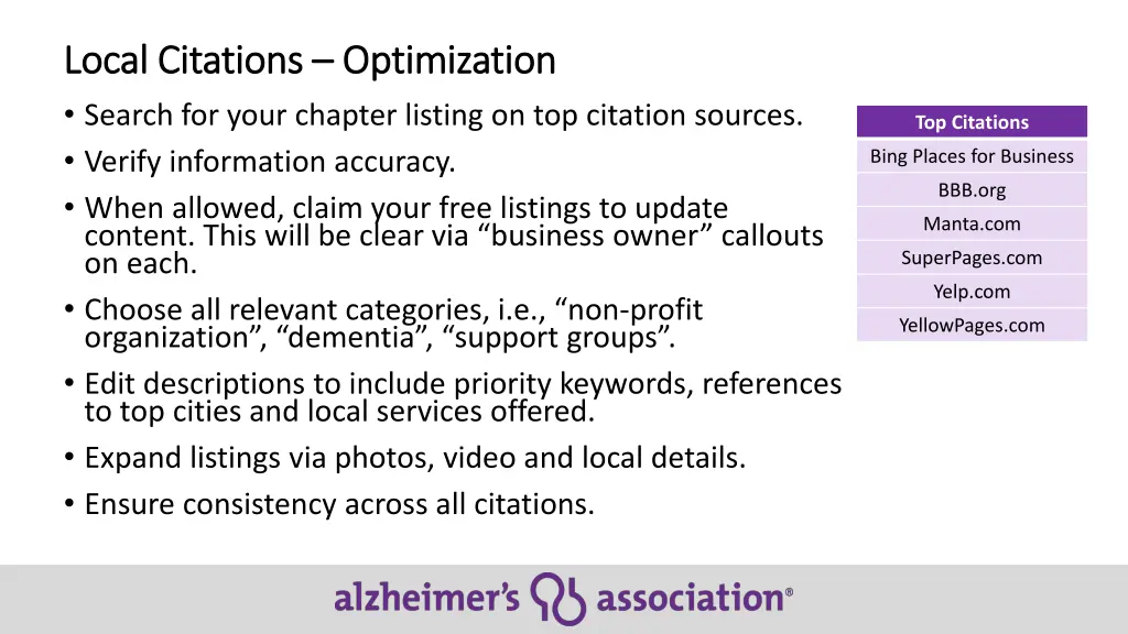 local citations local citations optimization