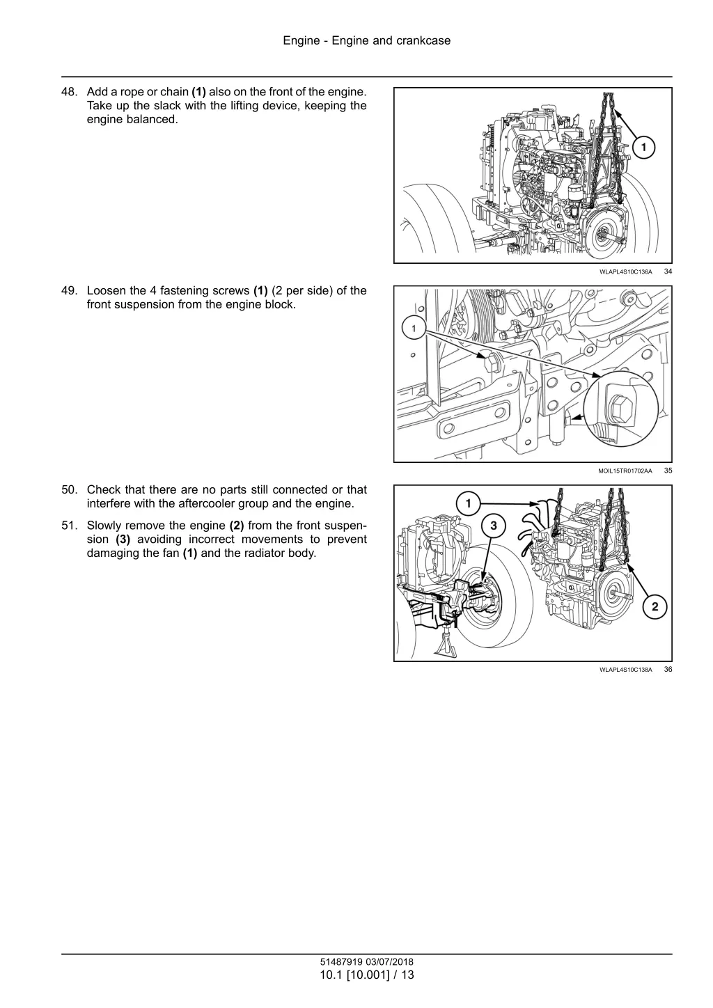 engine engine and crankcase 10