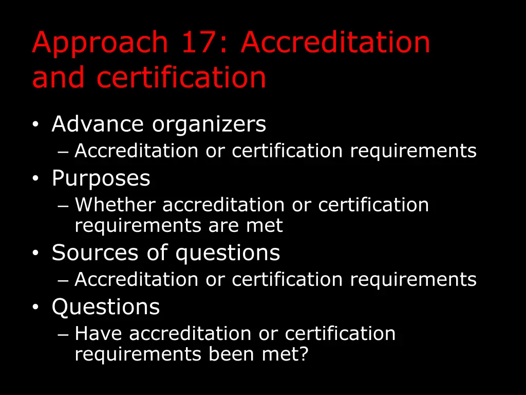 approach 17 accreditation and certification