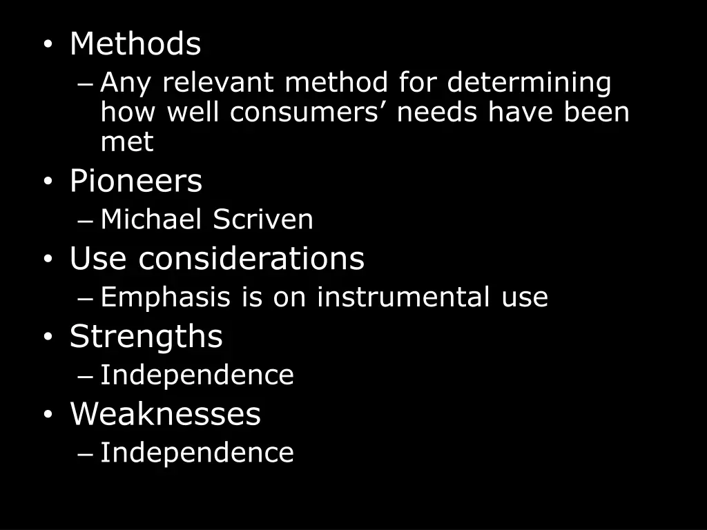 methods any relevant method for determining 1