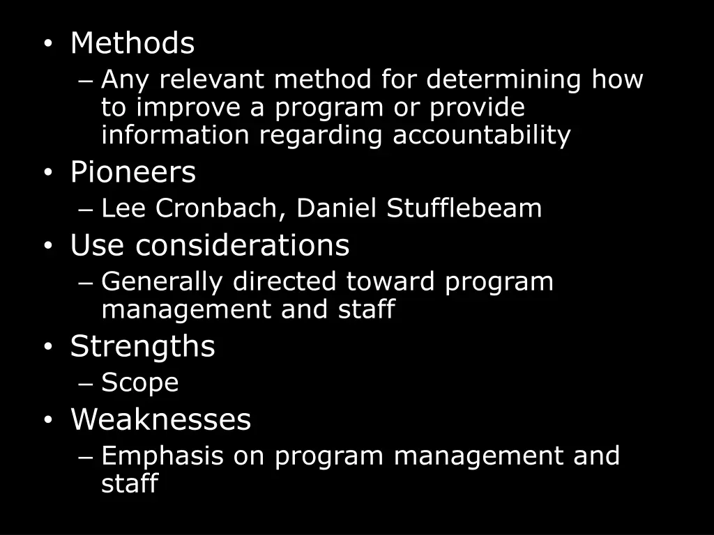 methods any relevant method for determining