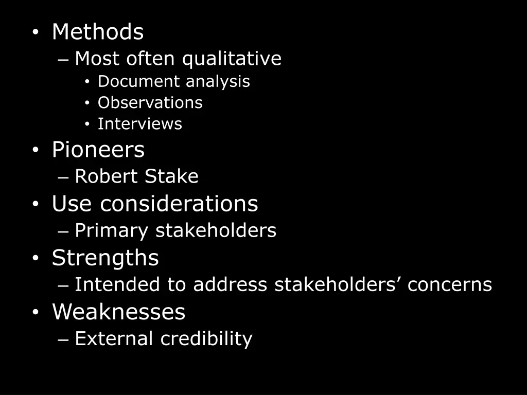 methods most often qualitative document analysis