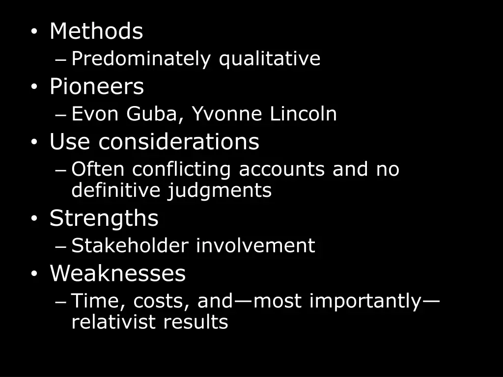 methods predominately qualitative pioneers evon