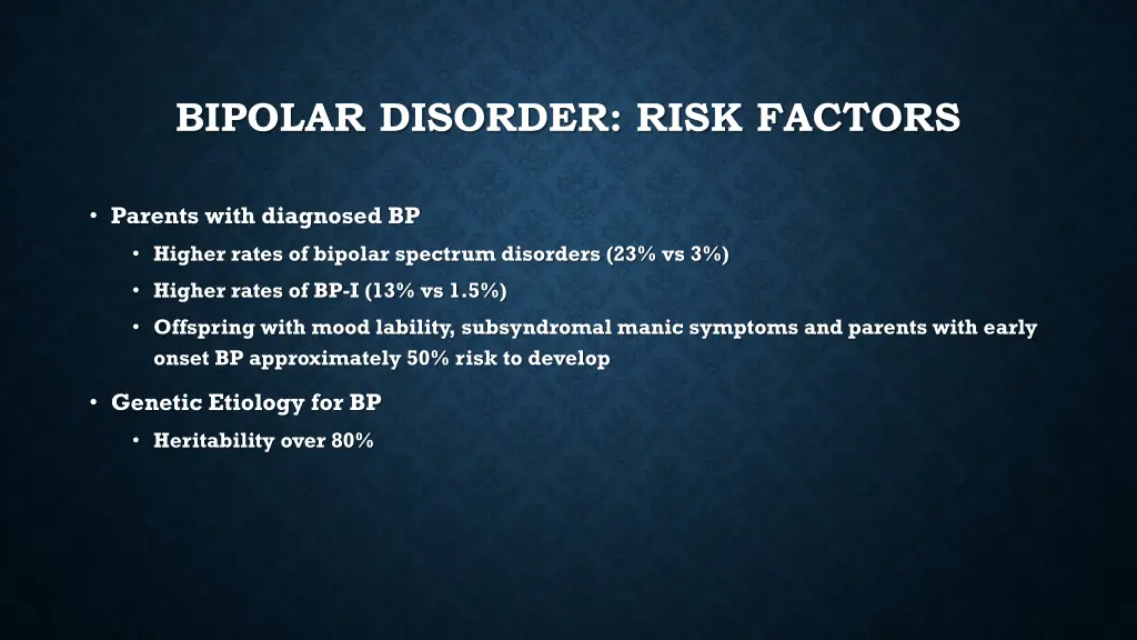 bipolar disorder risk factors