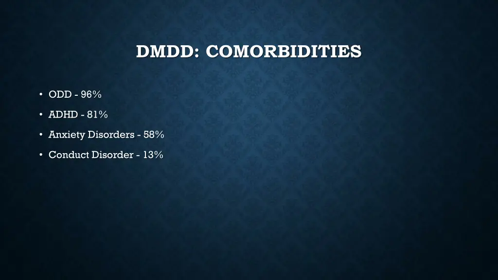 dmdd comorbidities