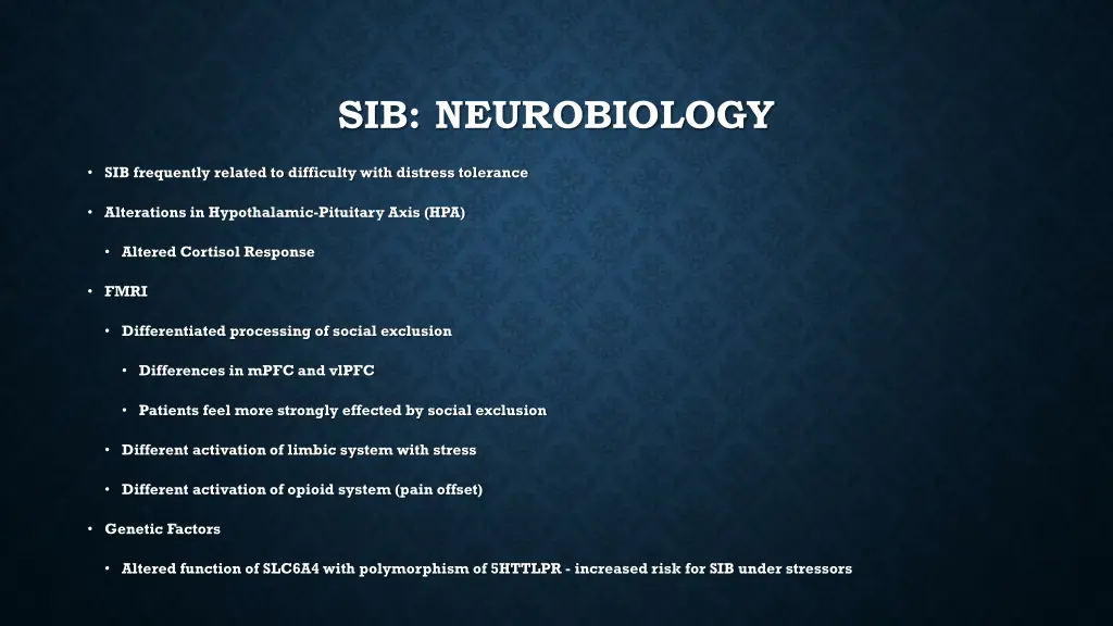 sib neurobiology