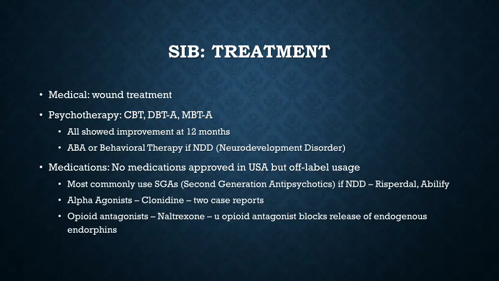 sib treatment