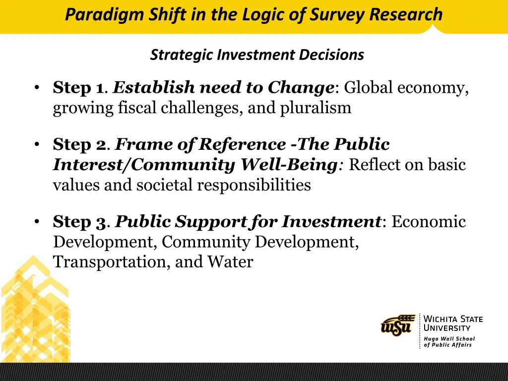 paradigm shift in the logic of survey research