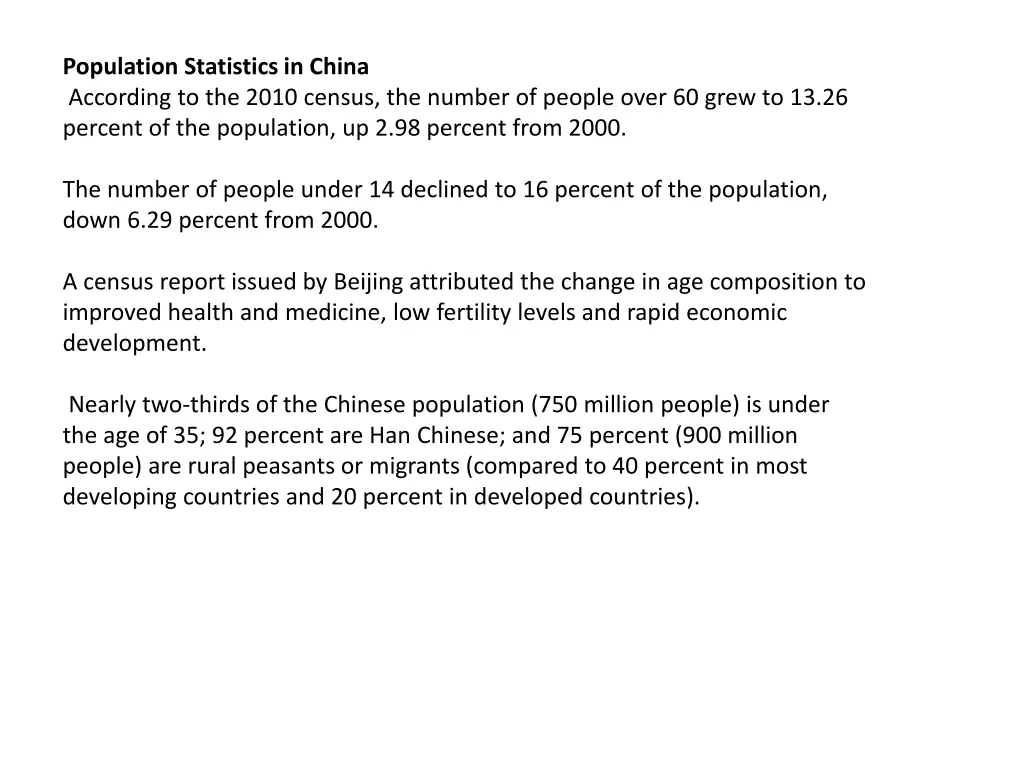 population statistics in china according