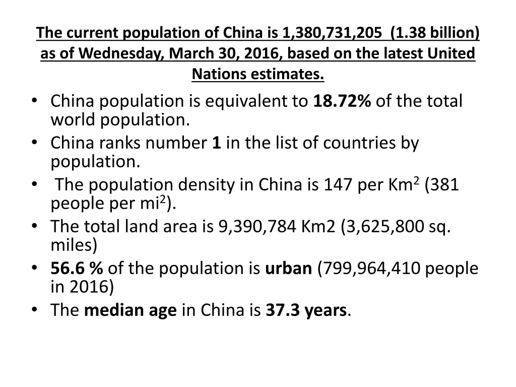 the current population of china