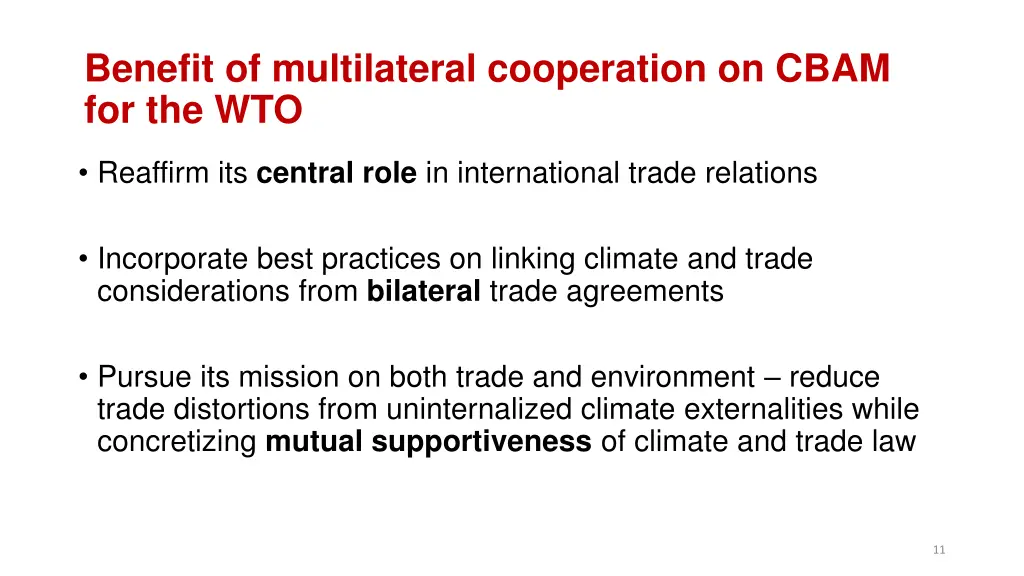 benefit of multilateral cooperation on cbam