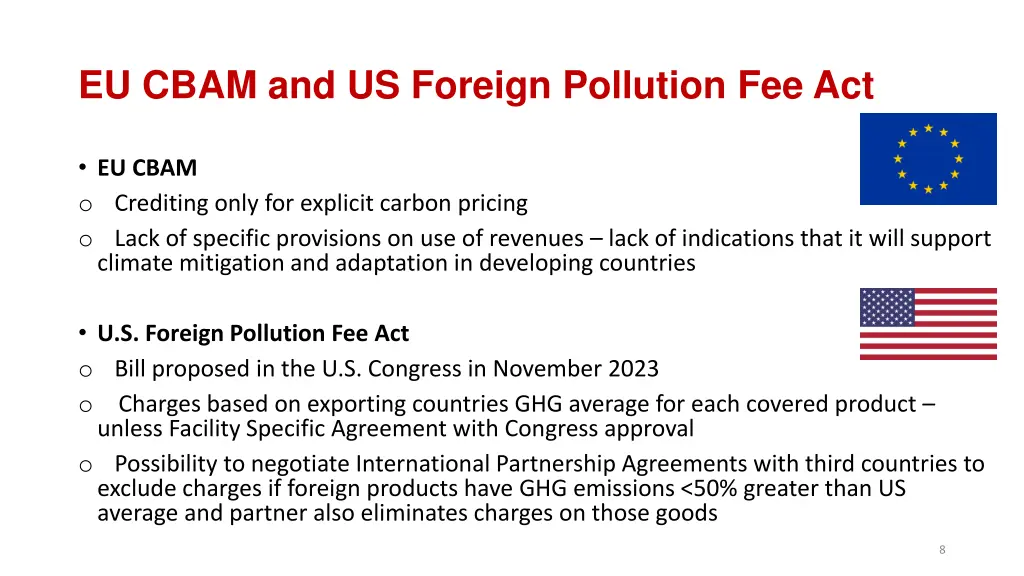 eu cbam and us foreign pollution fee act