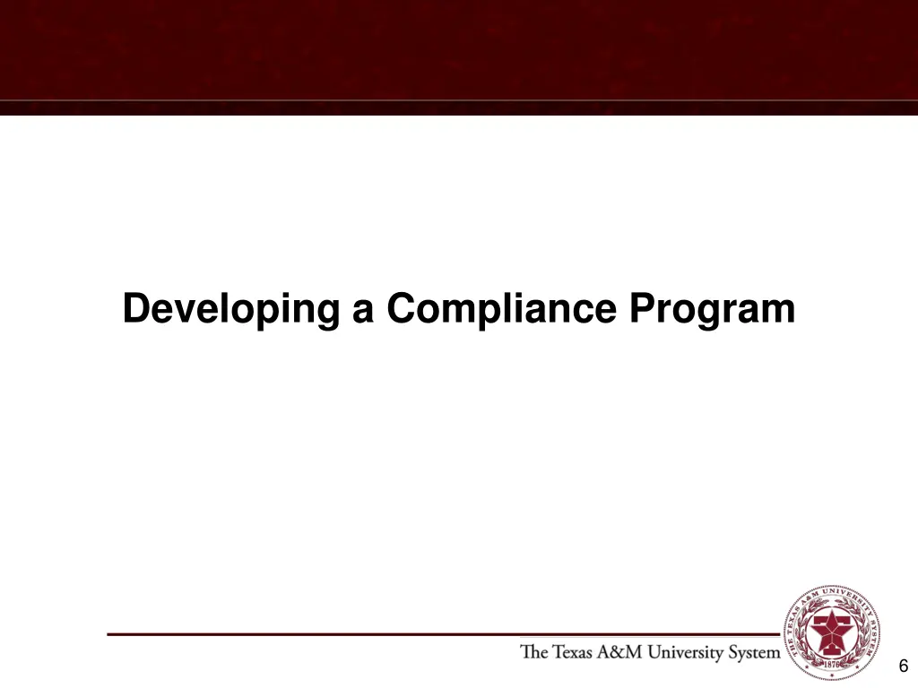 developing a compliance program