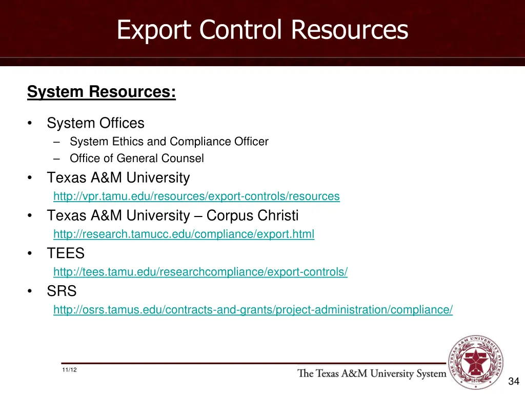 export control resources 1