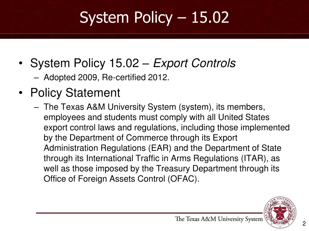 system policy 15 02