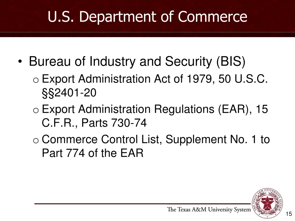 u s department of commerce