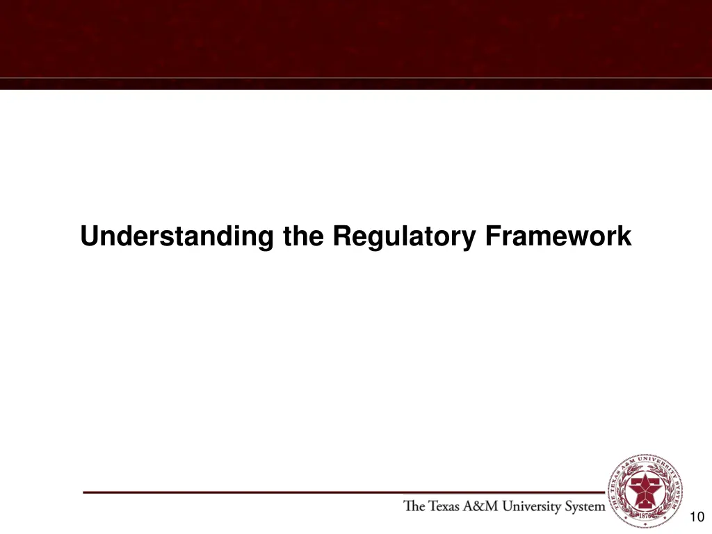 understanding the regulatory framework