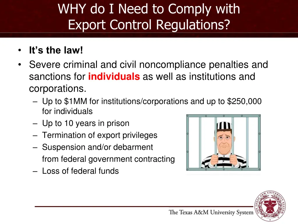 why do i need to comply with export control