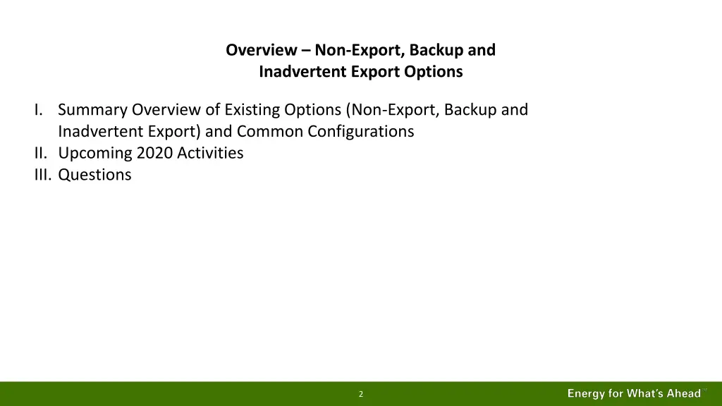 overview non export backup and inadvertent export