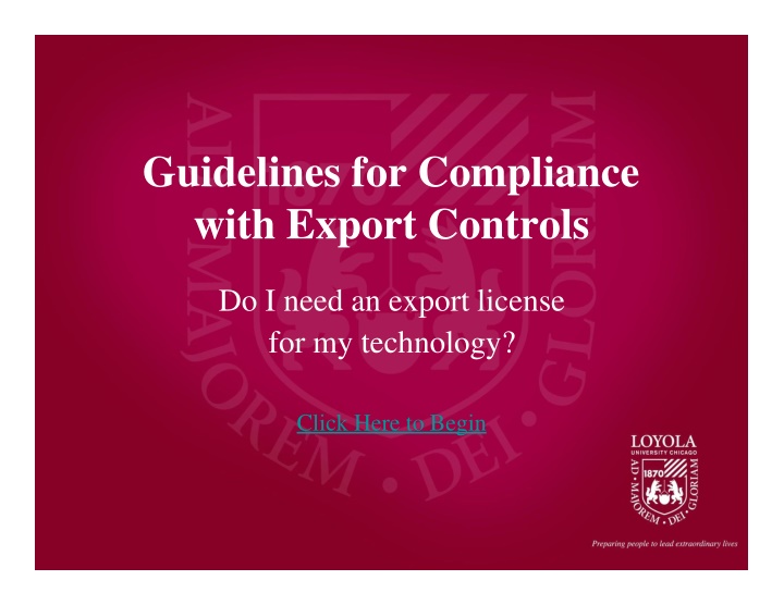 guidelines for compliance with export controls