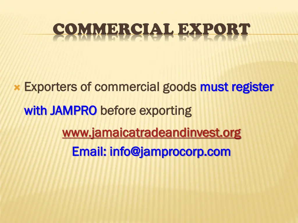 commercial export 1