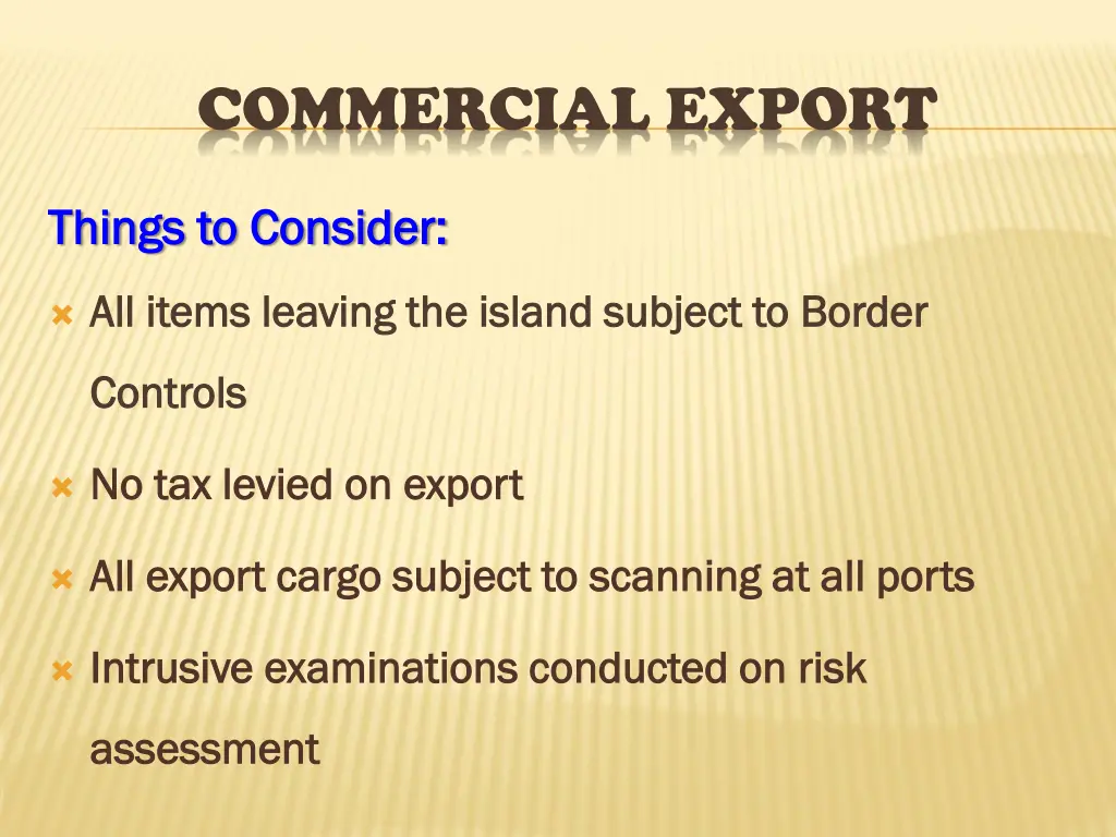 commercial export 2