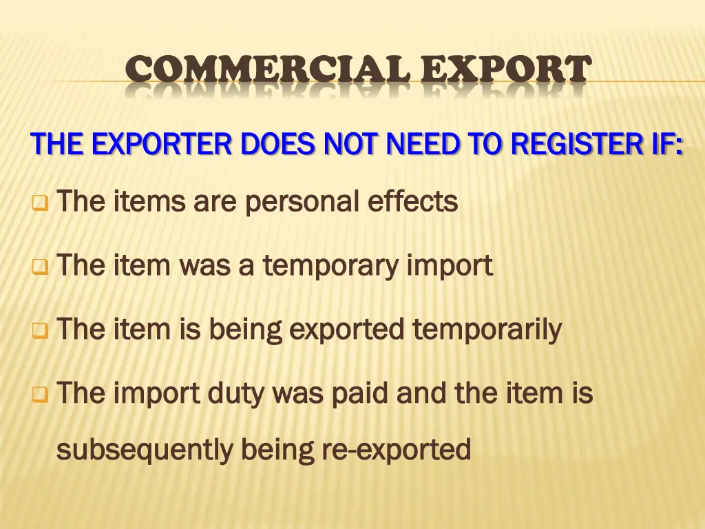 commercial export 3