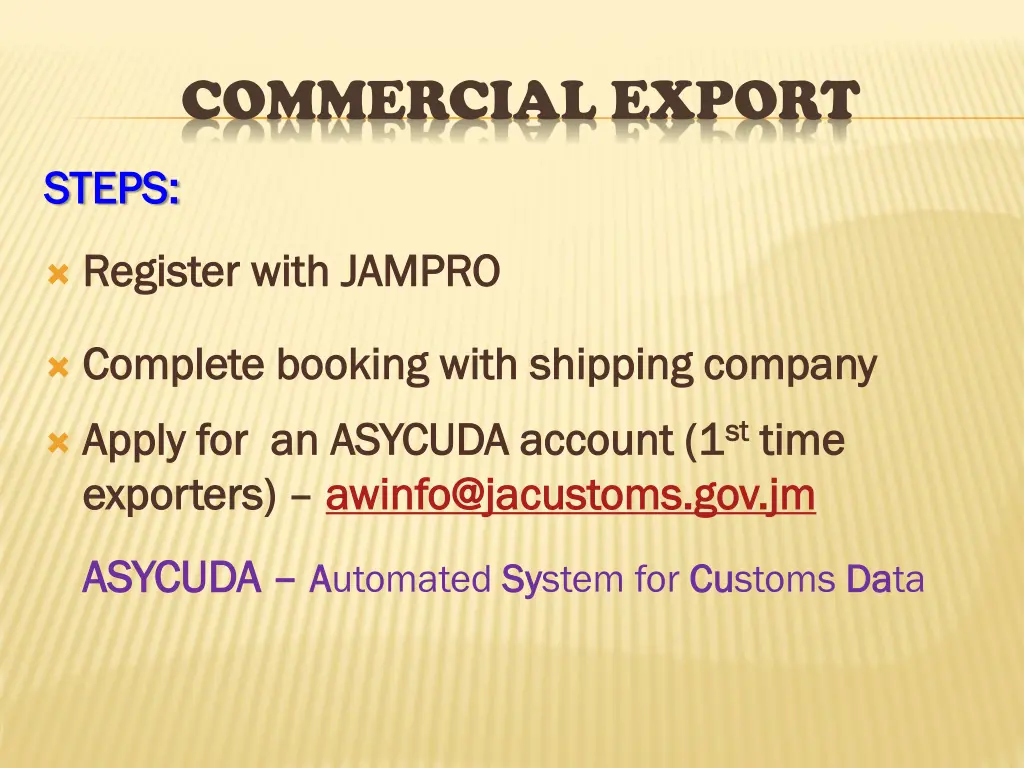 commercial export 6