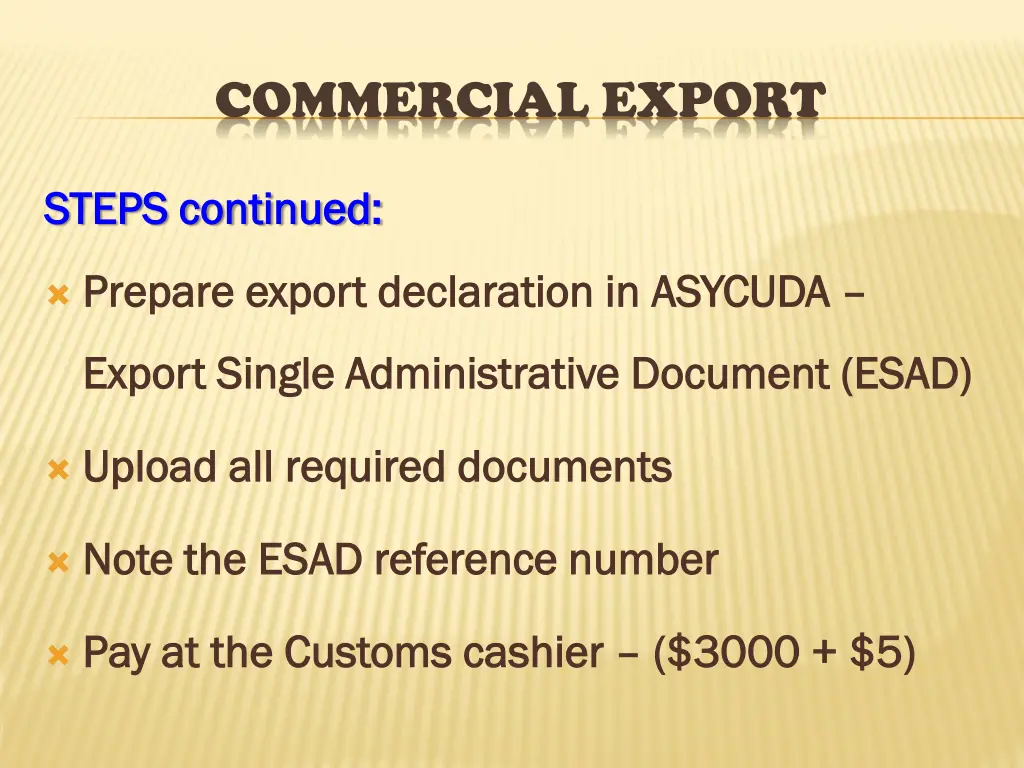 commercial export 7