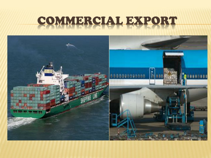 commercial export