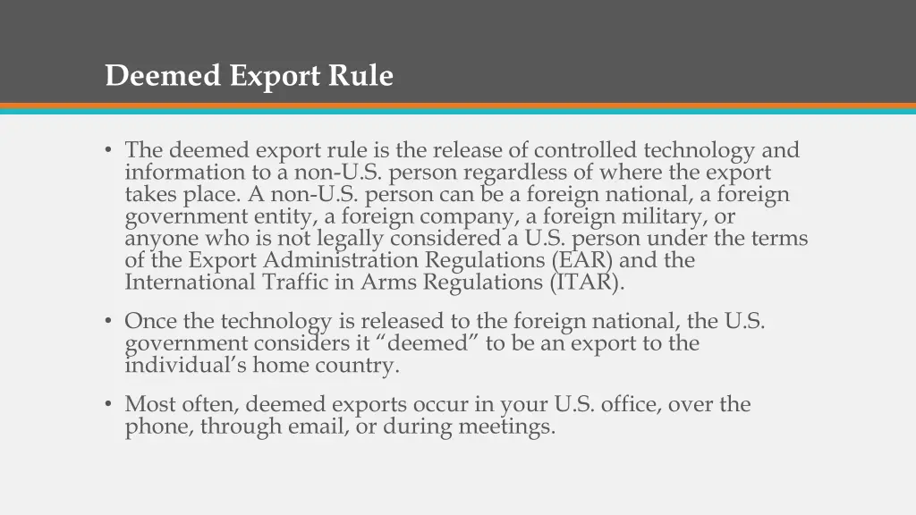 deemed export rule