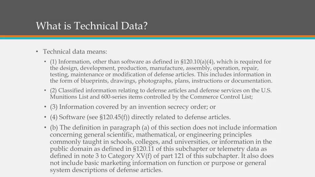 what is technical data