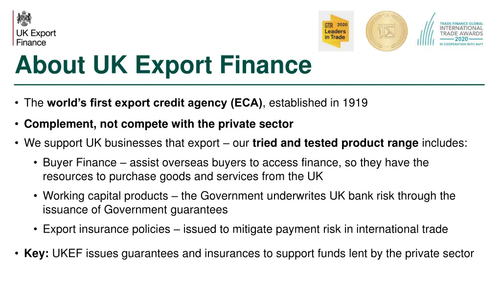 about uk export finance