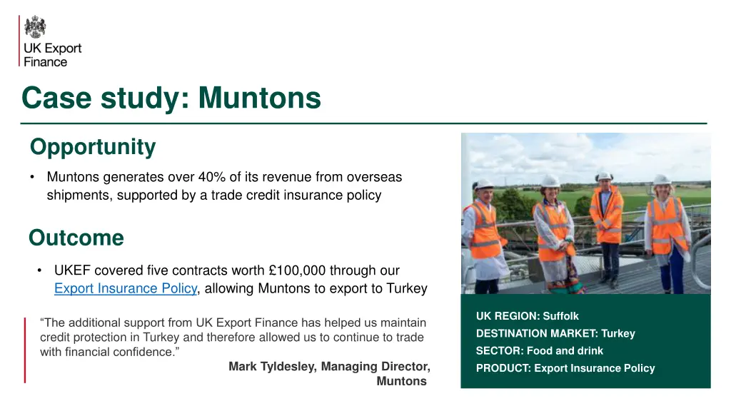 case study muntons