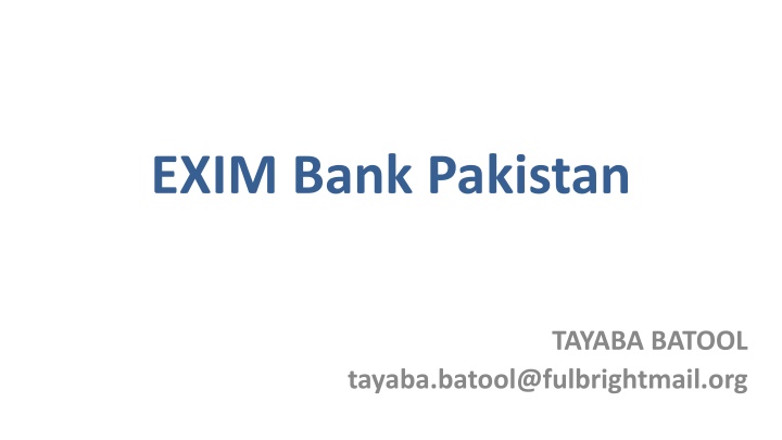 exim bank pakistan