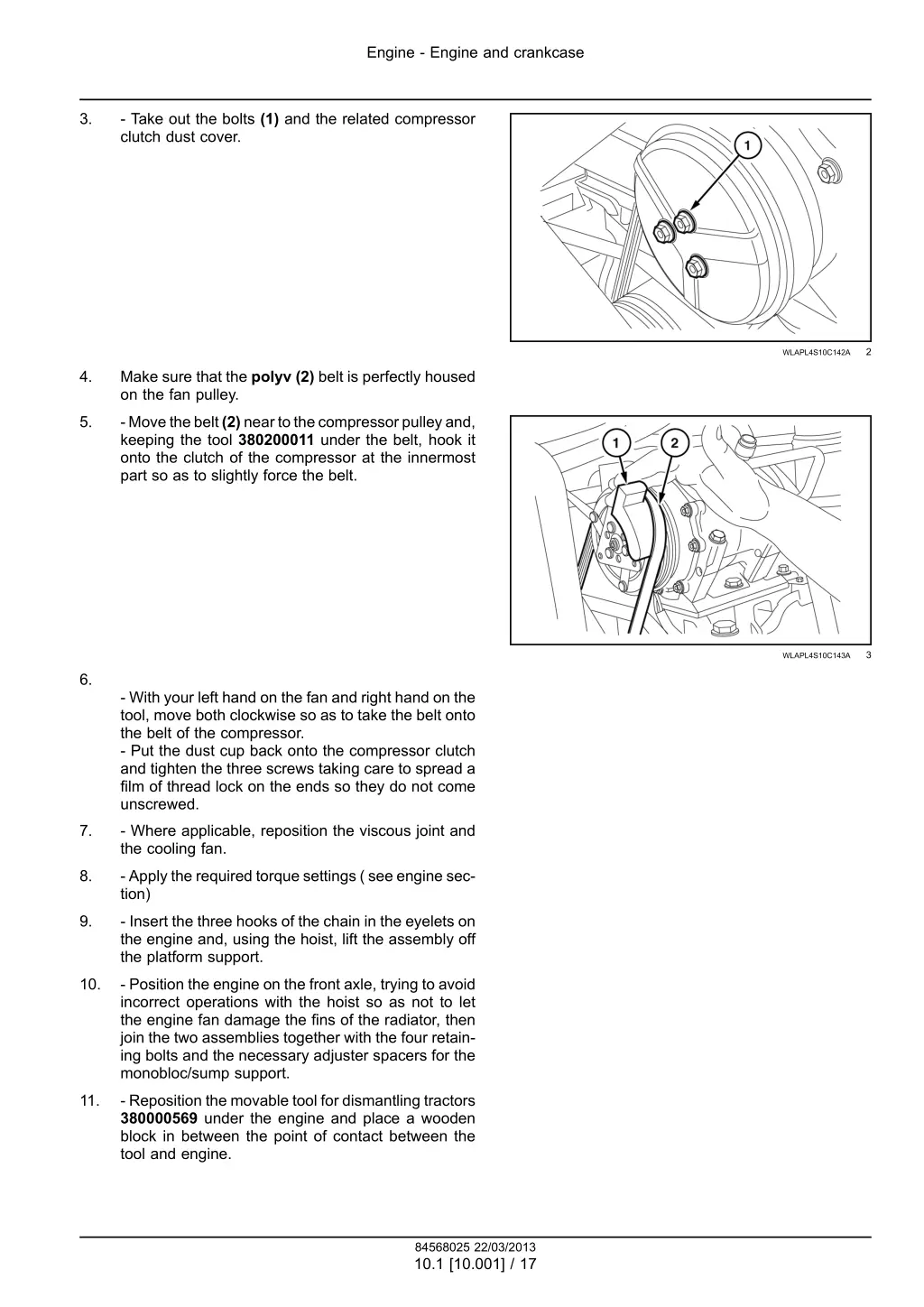 engine engine and crankcase 14