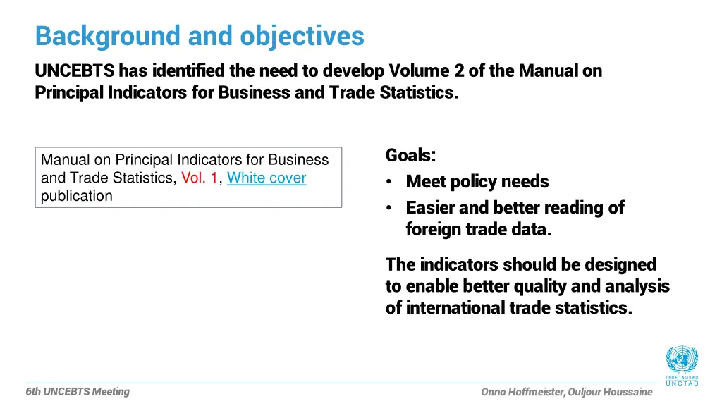 background and objectives uncebts has identified