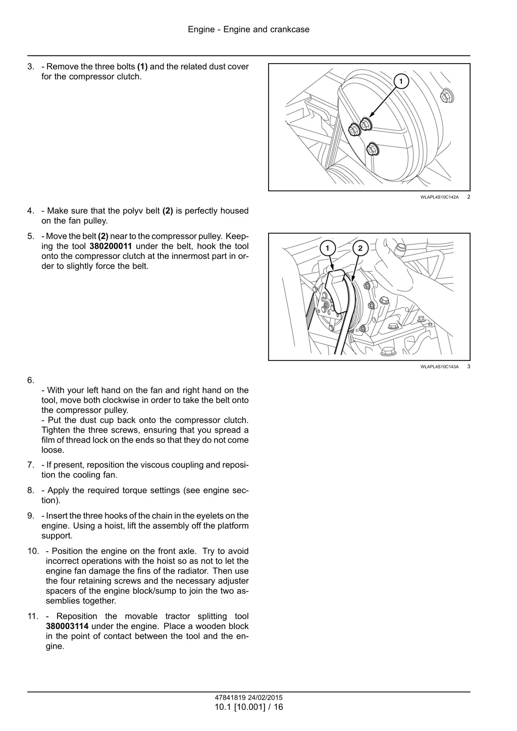 engine engine and crankcase 13