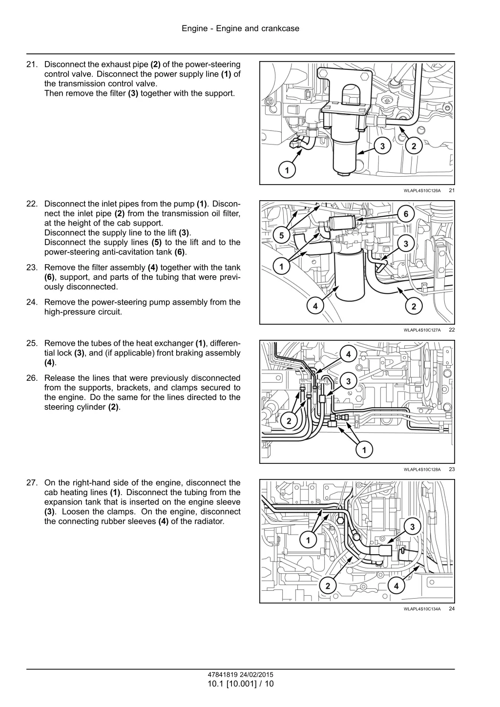 engine engine and crankcase 7